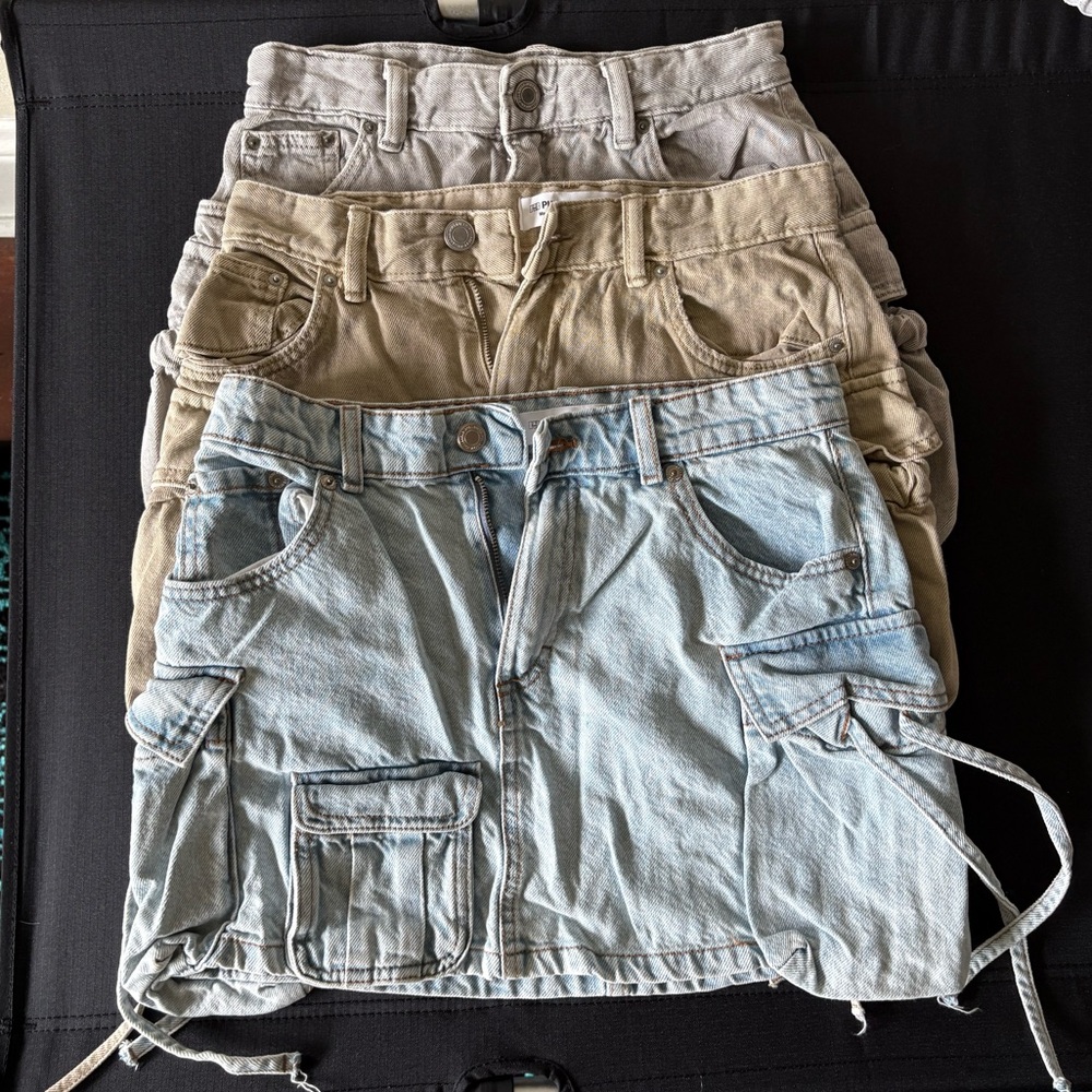Pull & Bear Cargo Skirt Pack Womens XS